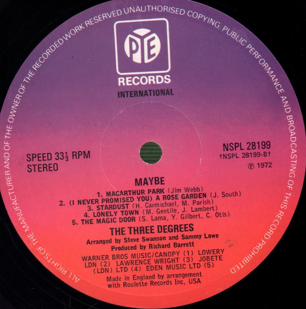 Three Degrees - Maybe - Lp