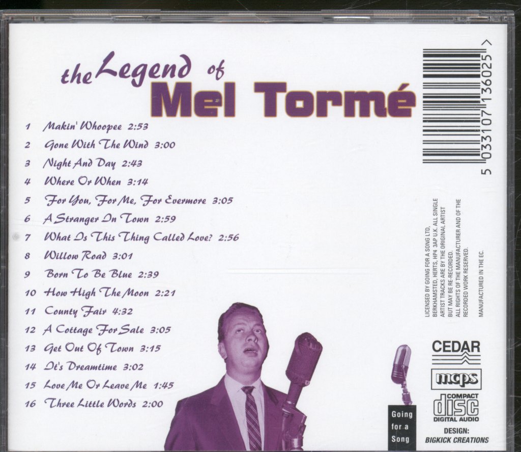 Mel Torme - Legend of Mel Tormé - Cd