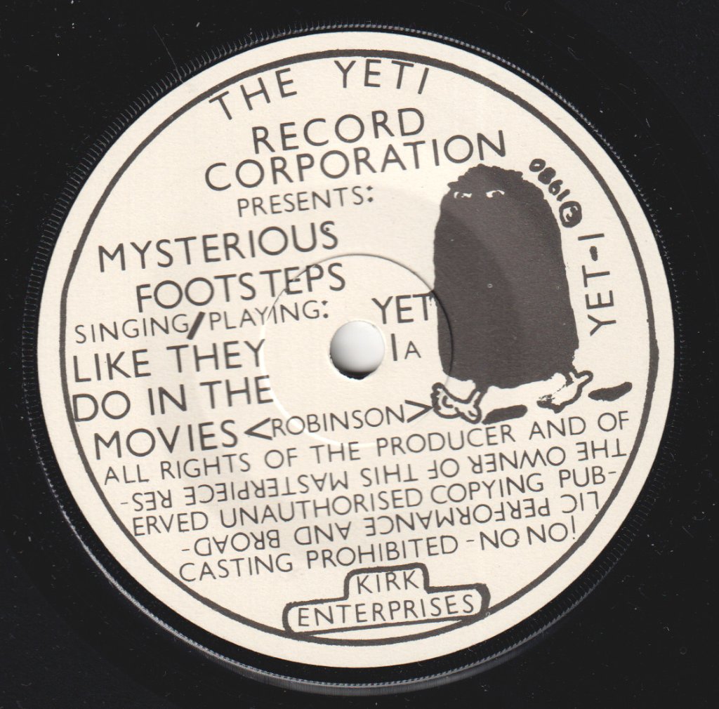 Mysterious Footsteps - Like They Do In The Movies - 7 Inch