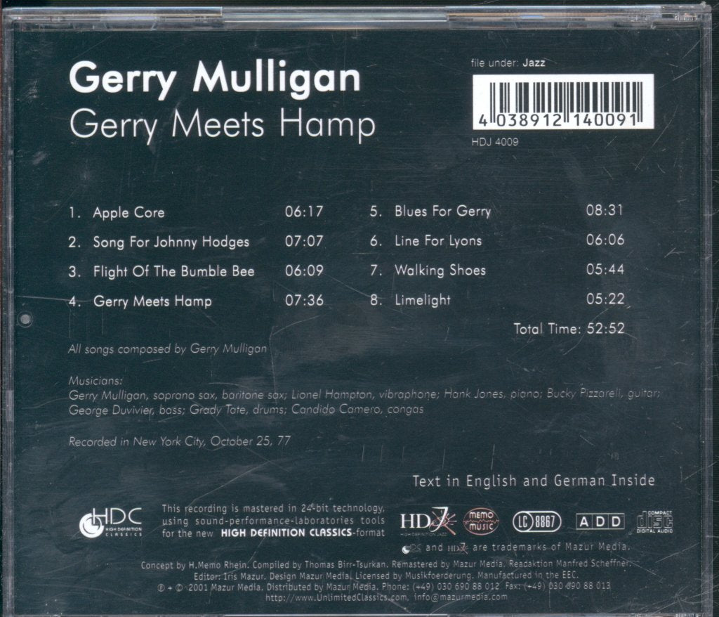 Gerry Mulligan - Gerry Meets Hamp - Cd