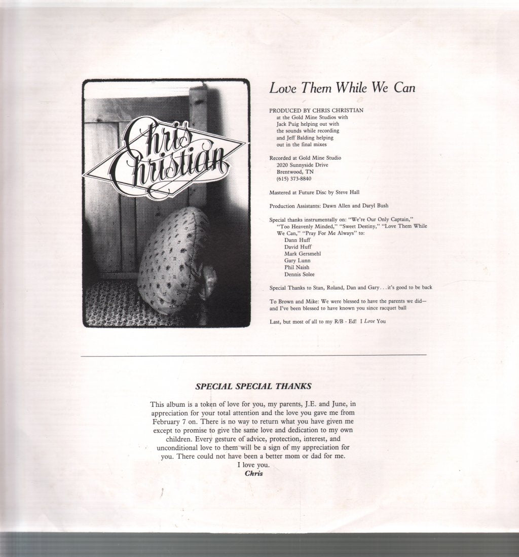 Chris Christian - Love Them While We Can - Lp