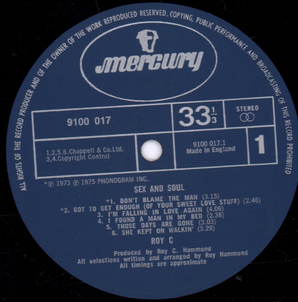 Roy C - Sex And Soul - Lp