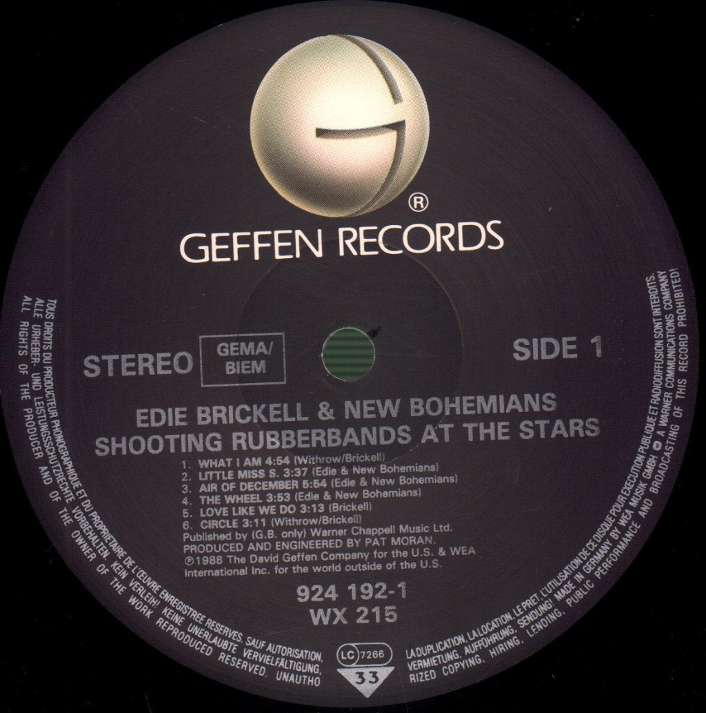 Edie Brickell And New Bohemians - Shooting Rubberbands At The Stars - Lp