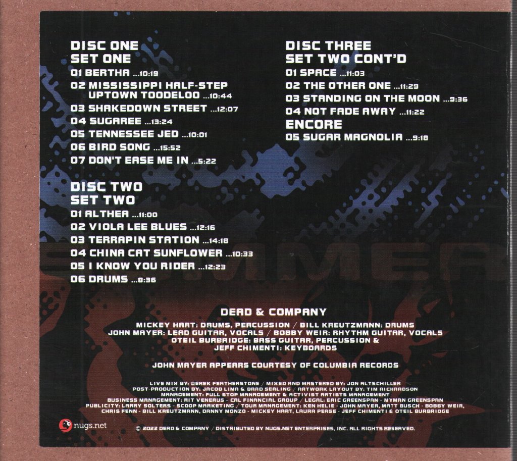 Dead & Company - Citi Field, New York, NY, July 16, 2022 - Cd Set