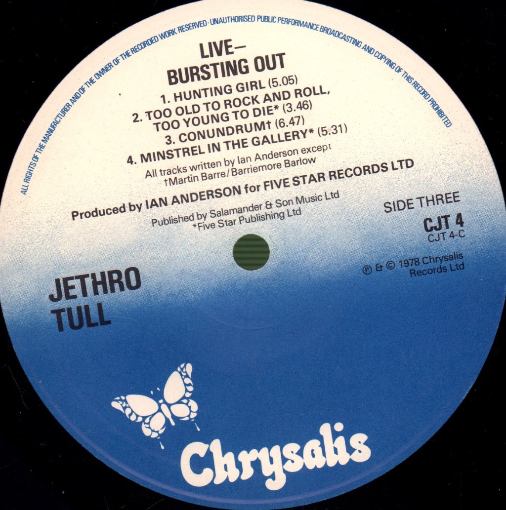 Jethro Tull - Bursting Out - Double Lp