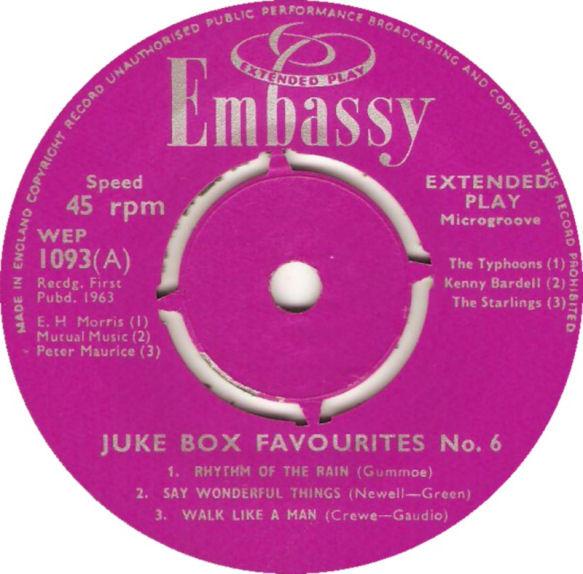 Various Artists - Juke Box Favourites No. 6 Six Big Hits - 7 Inch