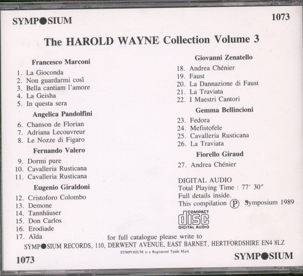 Harold Wayne - Harold Wayne Collection Volume 3 - Cd