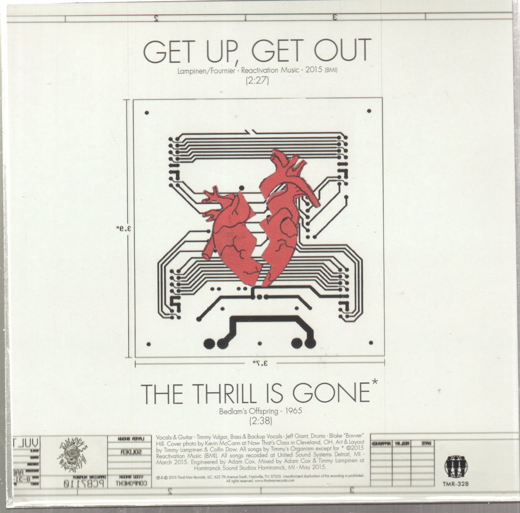 Timmy's Organism - Get Up, Get Out - 7 Inch