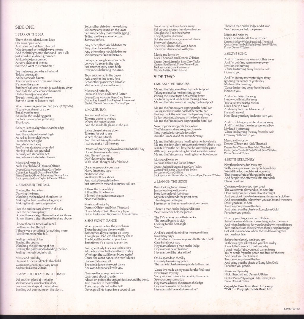 Dennis O'brien - Any Other Face - Lp