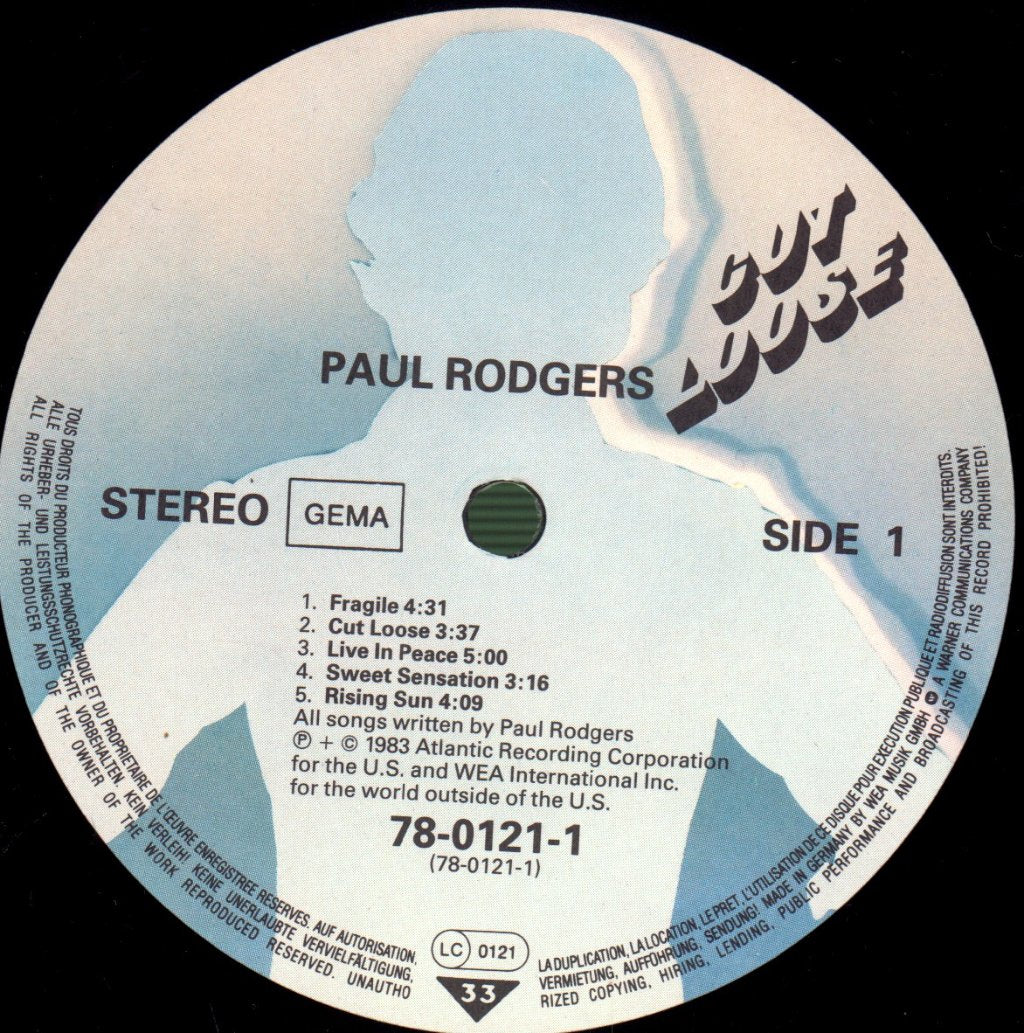 Paul Rodgers - Cut Loose - Lp