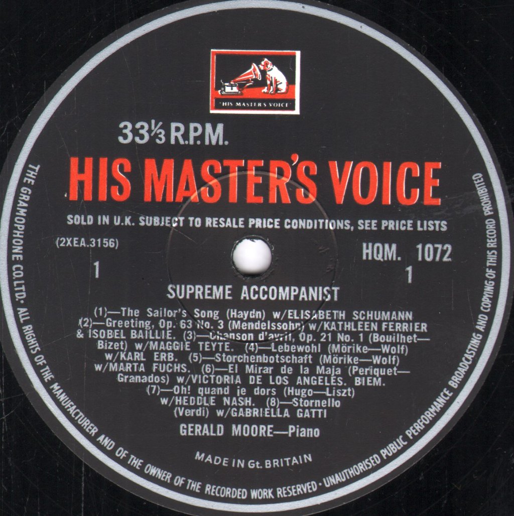 Gerald Moore - Supreme Accompanist - Lp