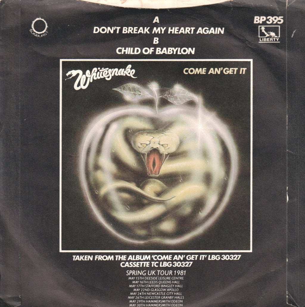Whitesnake - Don't Break My Heart Again - 7 Inch