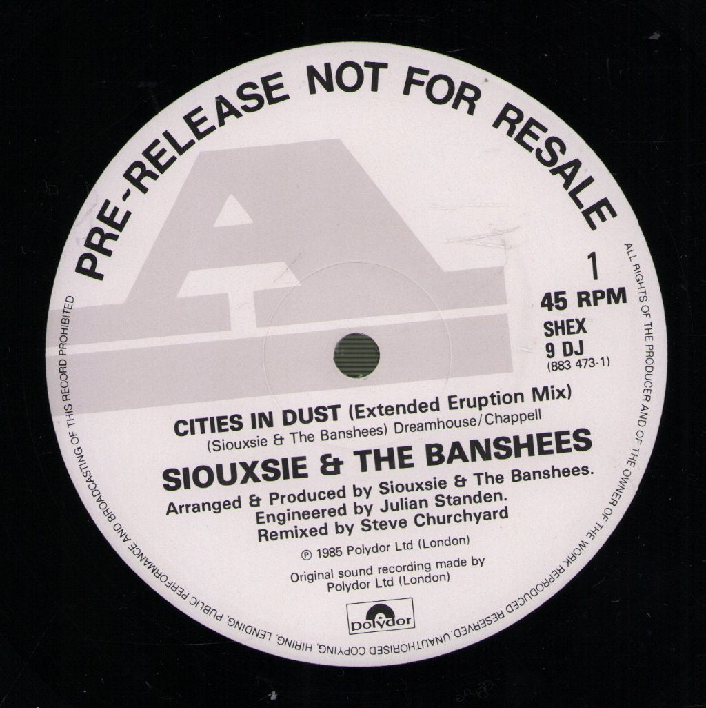 Siouxsie & The Banshees - Cities In Dust (Extended Eruption Mix) - 12 Inch