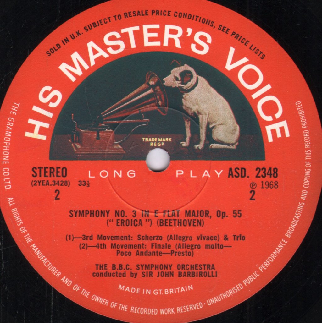 Sir John Barbirolli / Bbc Symphony Orchestra - Beethoven - Eroica - Lp