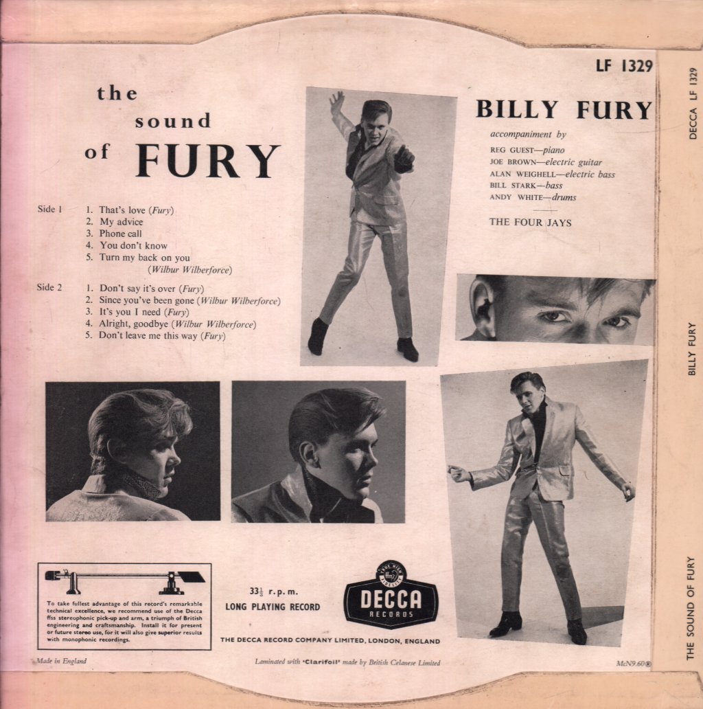 Billy Fury with the Four Jays - Sound Of Fury - 10 Inch