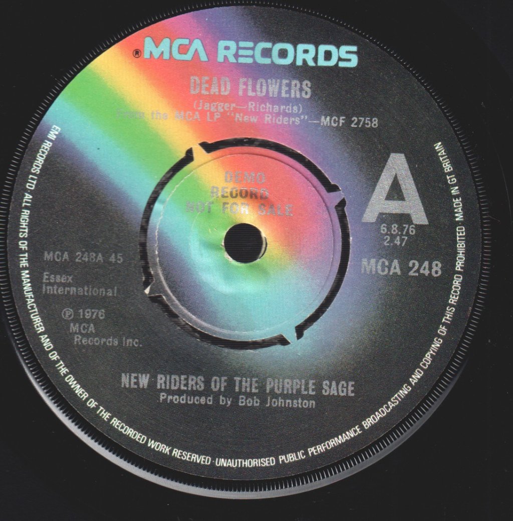 New Riders Of The Purple Sage - Dead Flowers - 7 Inch