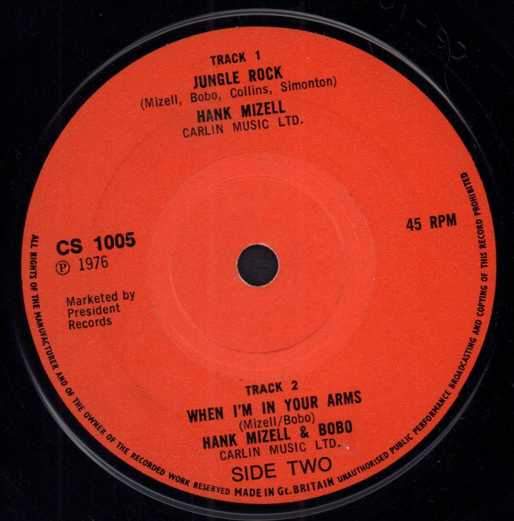 Hank Mizell - Jungle Rock - 7 Inch
