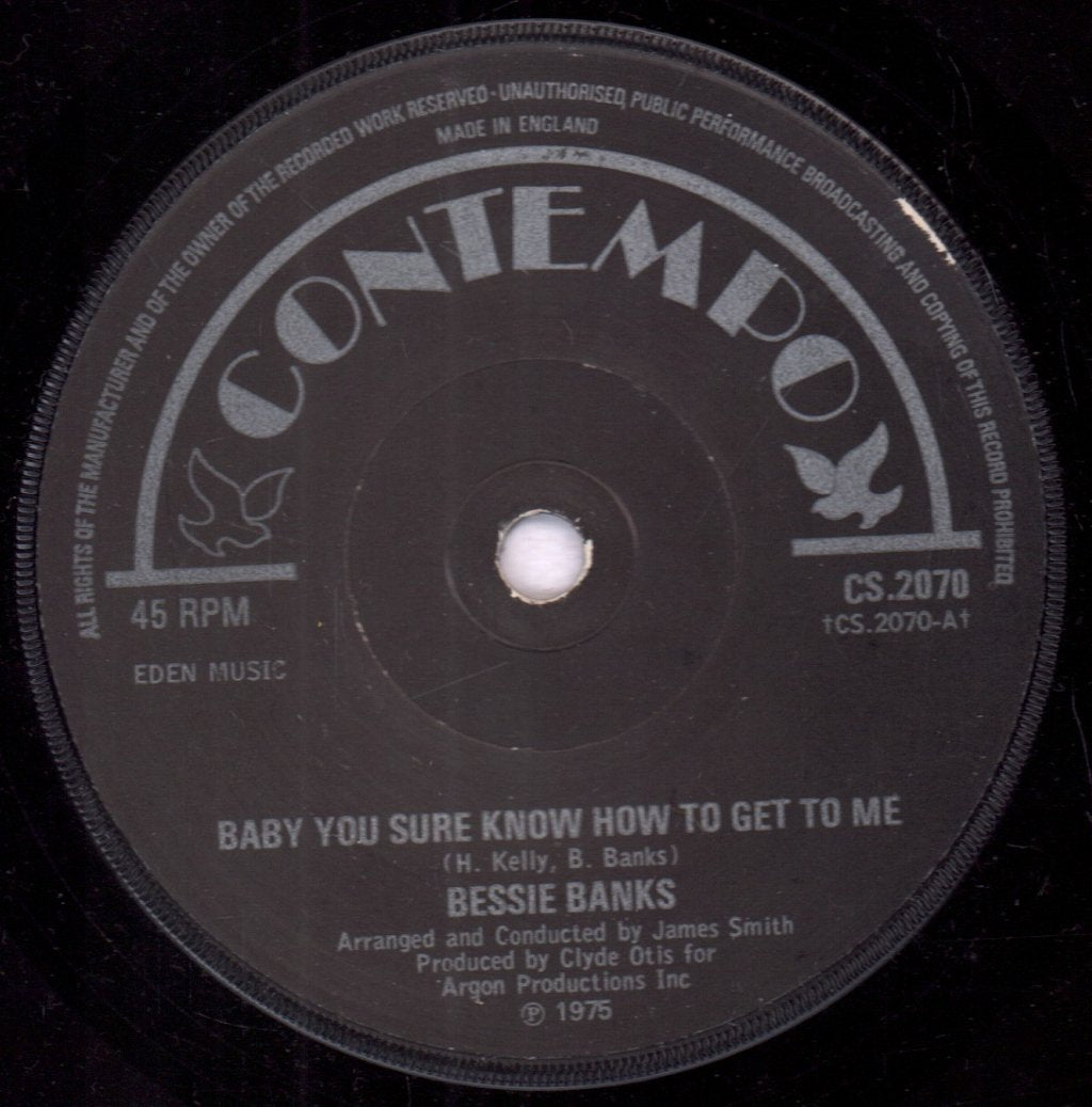 Bessie Banks - Baby You Sure Know How To Get To Me - 7 Inch