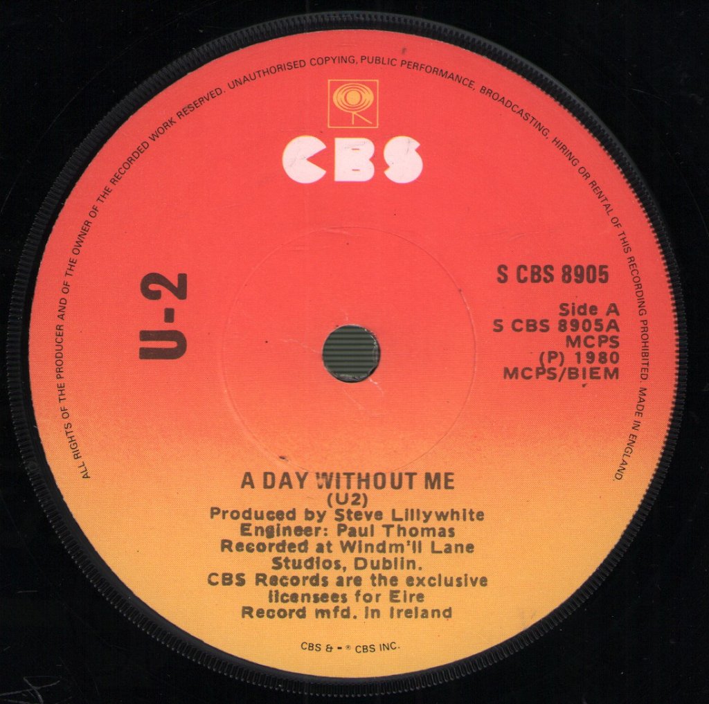 U2 - A Day Without Me - 7 Inch