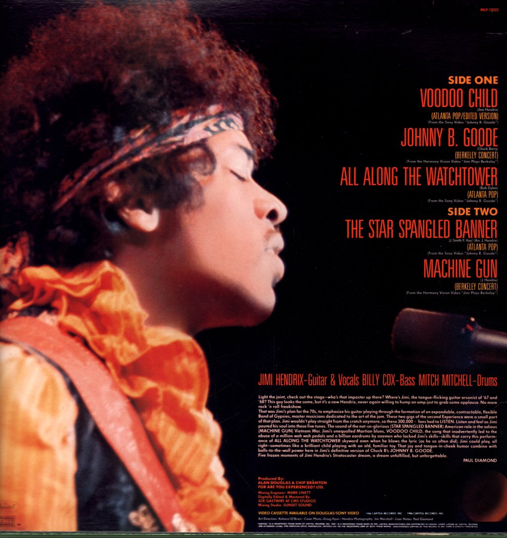 Jimi Hendrix - Johnny B. Goode An Original Video Soundtrack - Lp
