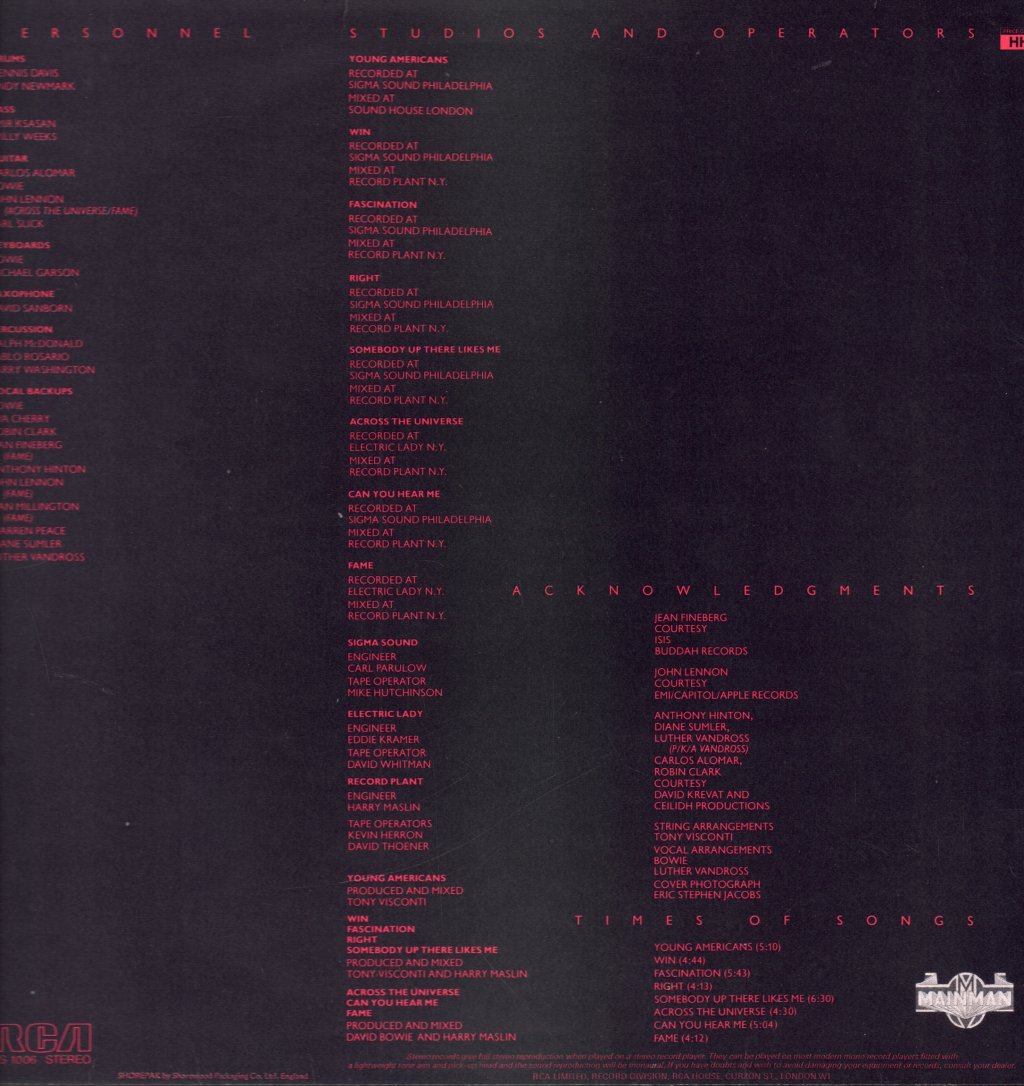 David Bowie - Young Americans - Lp