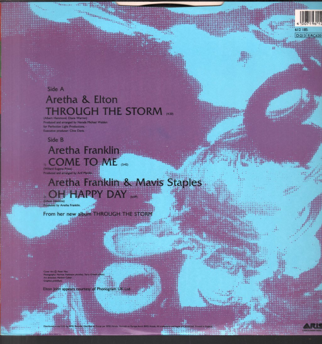 Aretha Franklin And Elton John - Through The Storm - 12 Inch