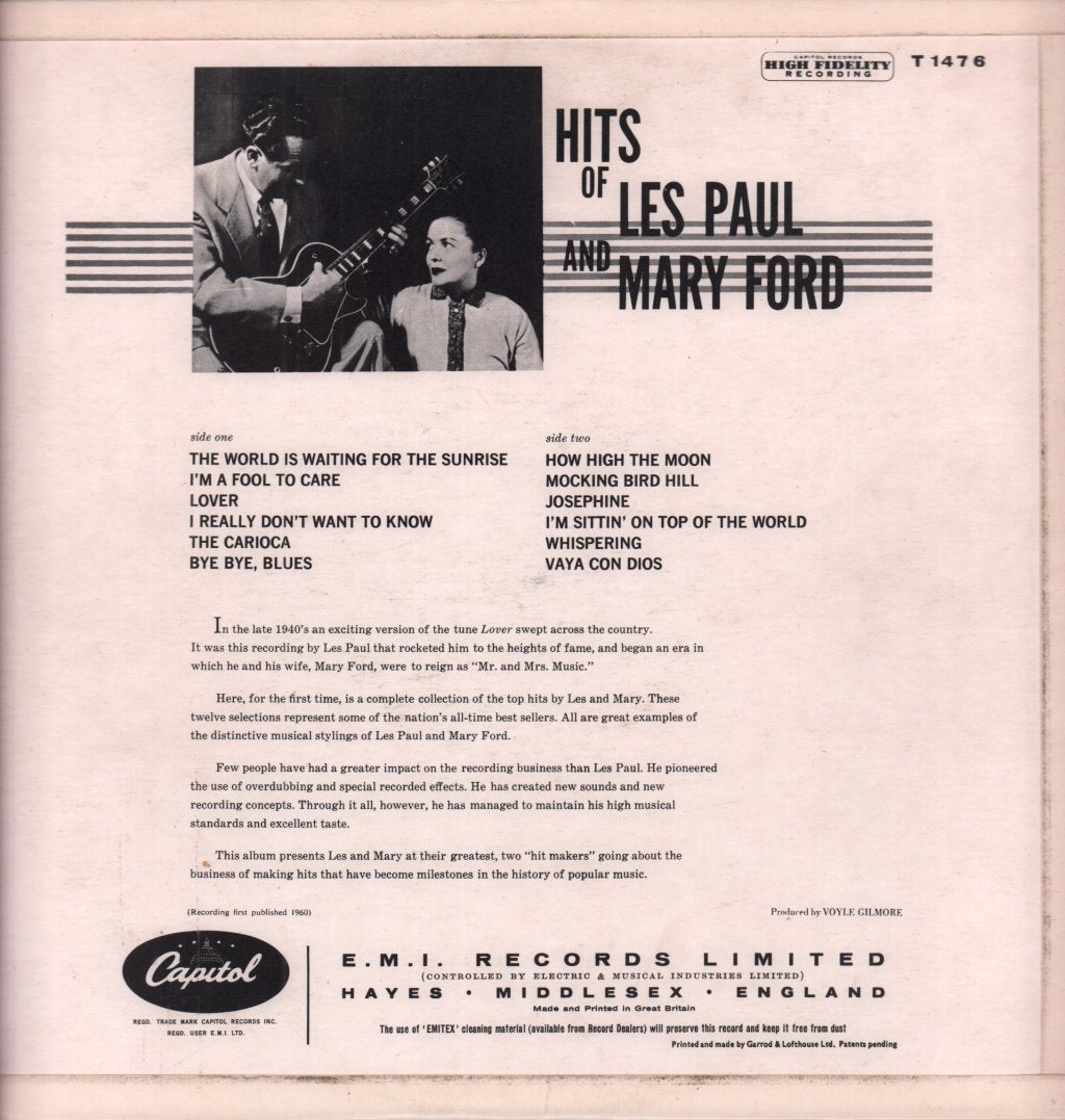 Les Paul & Mary Ford - Hits Of Les And Mary - Lp