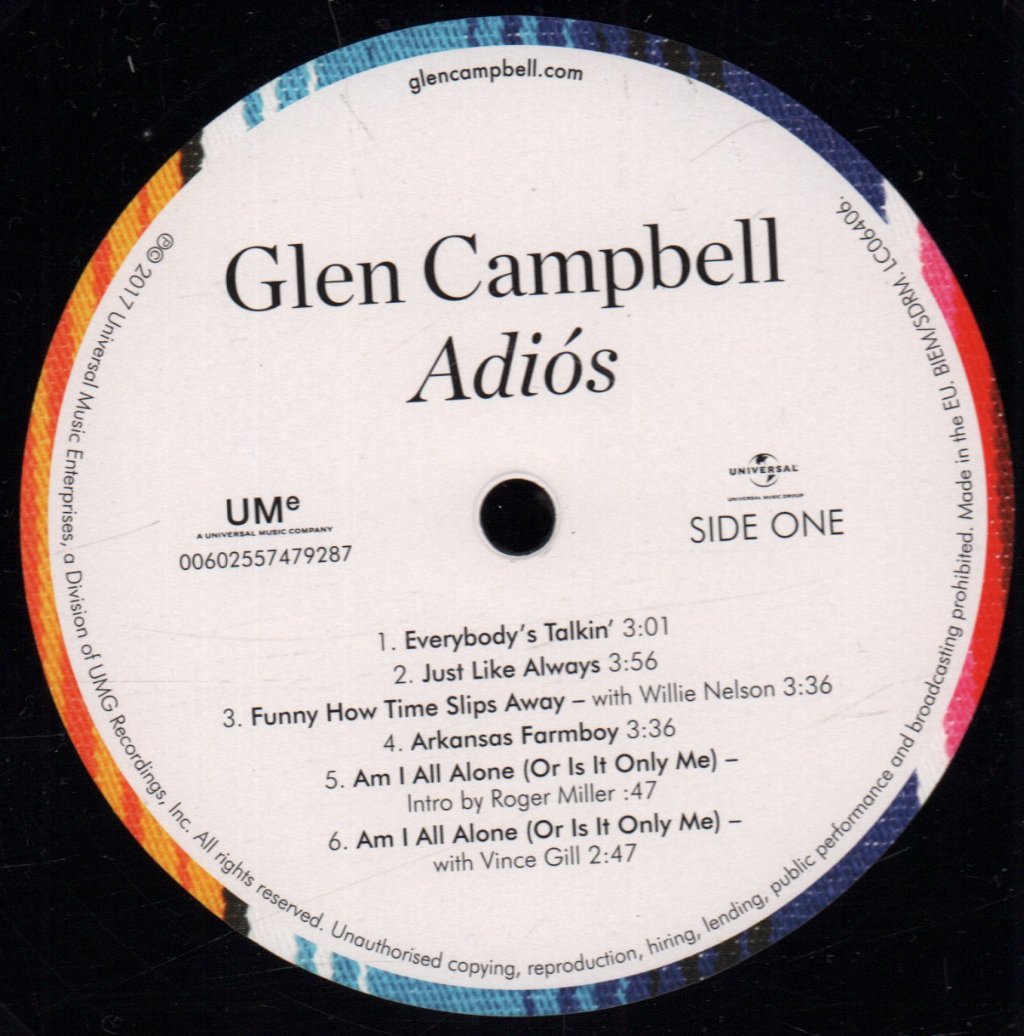 Glen Campbell - Adios - Lp