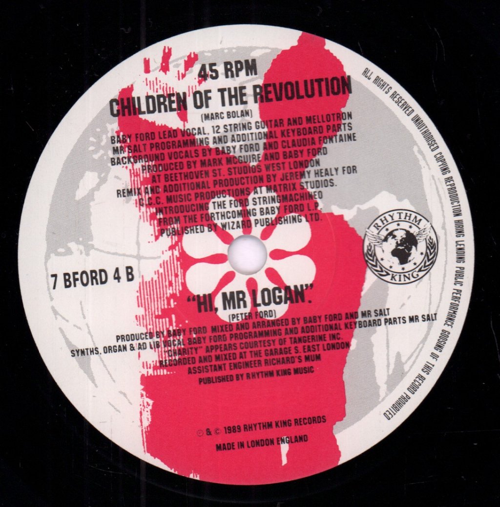 Baby Ford - Children Of The Revolution - 7 Inch