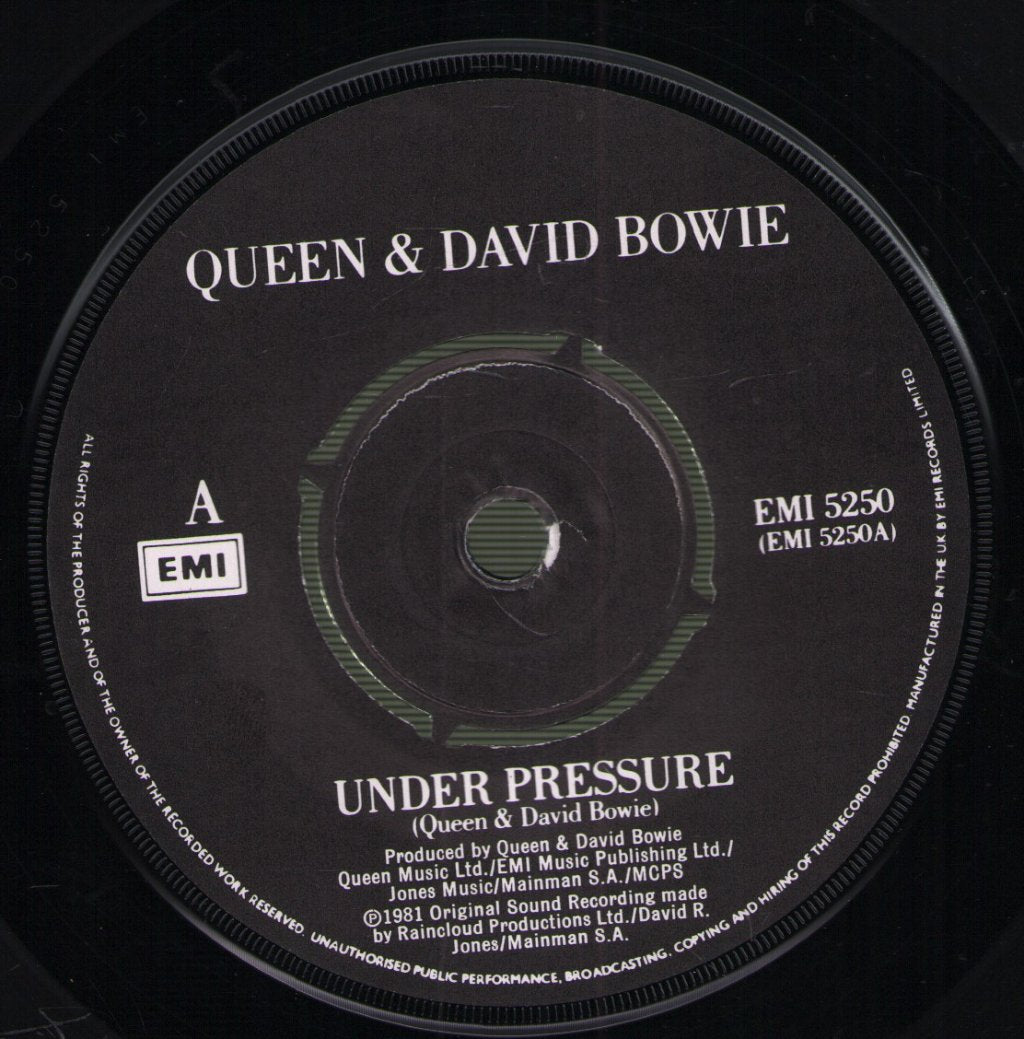 Queen And David Bowie - Under Pressure - 7 Inch