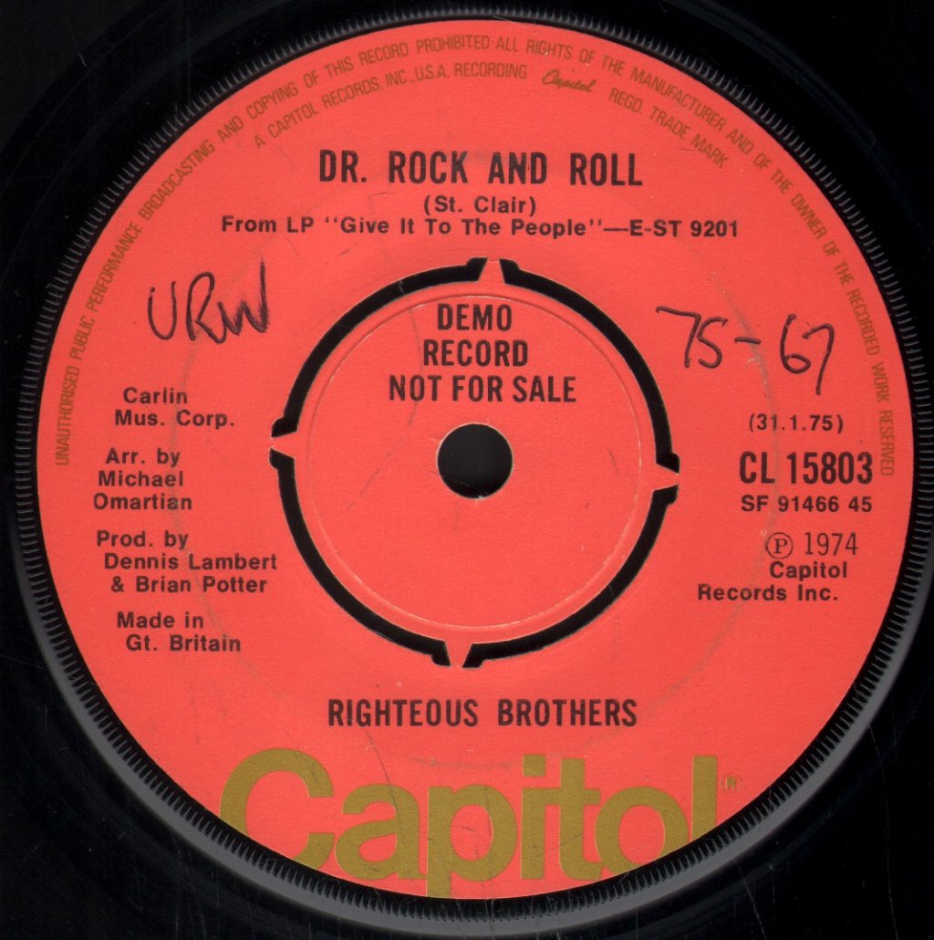 Righteous Brothers - Dream On - 7 Inch