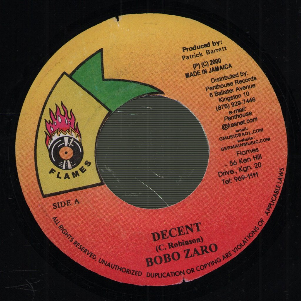Bobby Zarro - Decent - 7 Inch