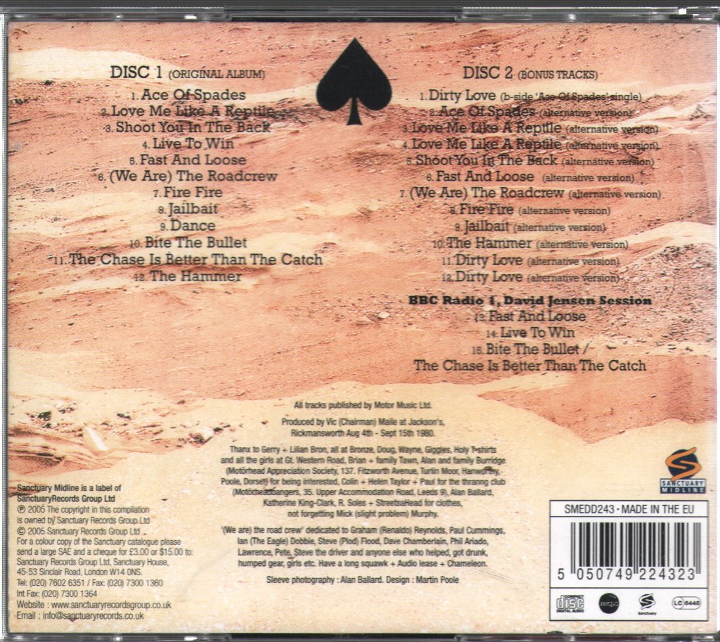Motorhead - Ace Of Spades - Cd