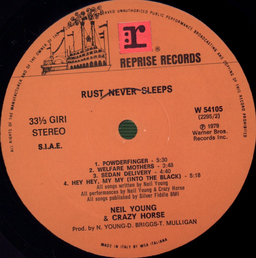 Neil Young - Rust Never Sleeps - Lp
