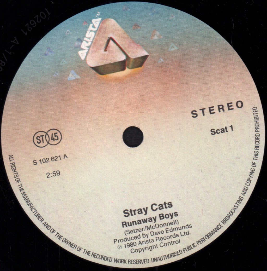 Stray Cats - Runaway Boys - 7 Inch
