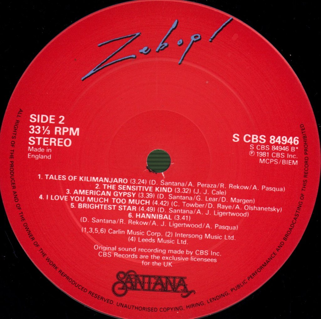 Santana - Zebop! - Lp