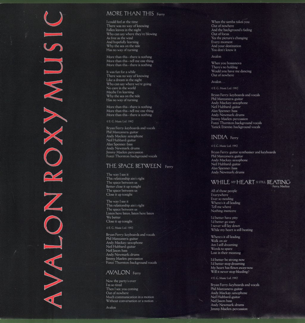 Roxy Music - Avalon - Lp