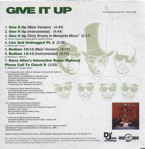 Public Enemy - Give It Up - Cd