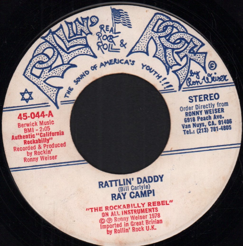 Ray Campi - Rattlin' Daddy - 7 Inch
