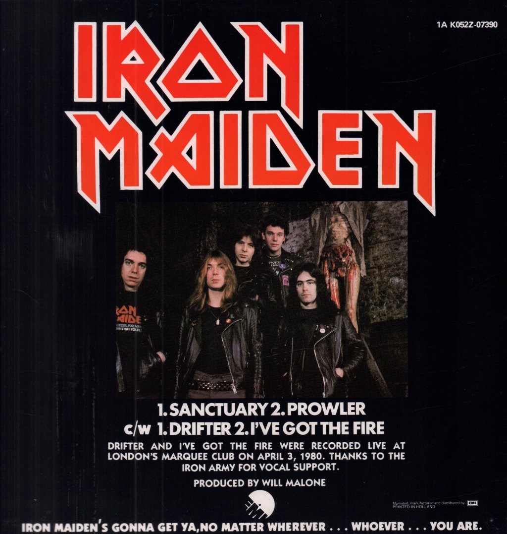 Iron Maiden - Sanctuary - 12 Inch
