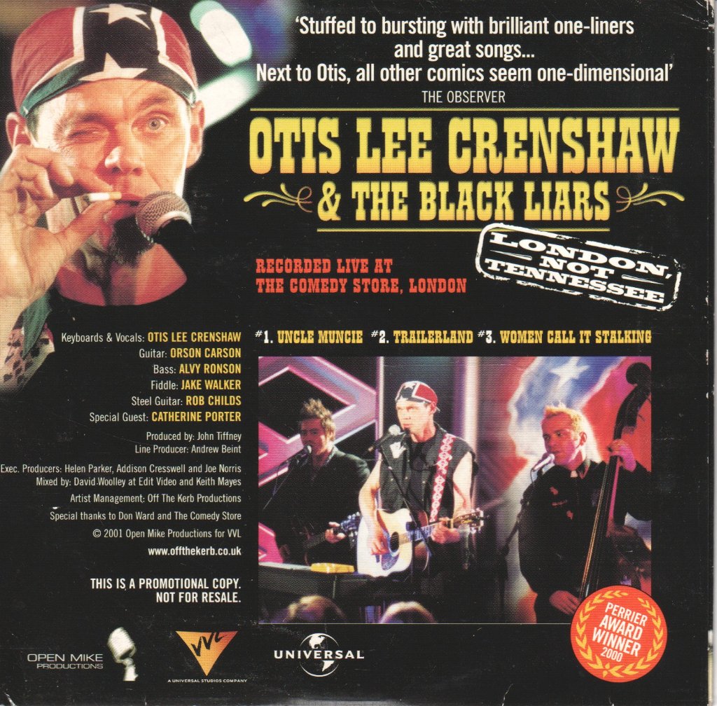 Otis Lee Crenshaw - London Not Tennessee - Cd
