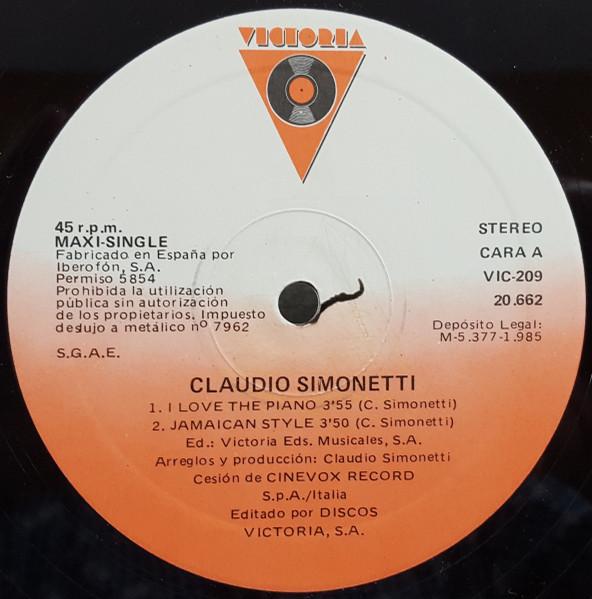 Claudio Simonetti - I Love The Piano - 12 Inch