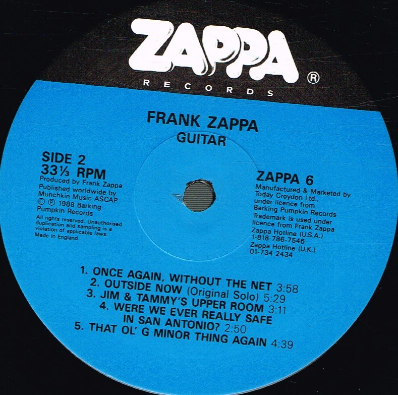 Frank Zappa - Guitar - Double Lp