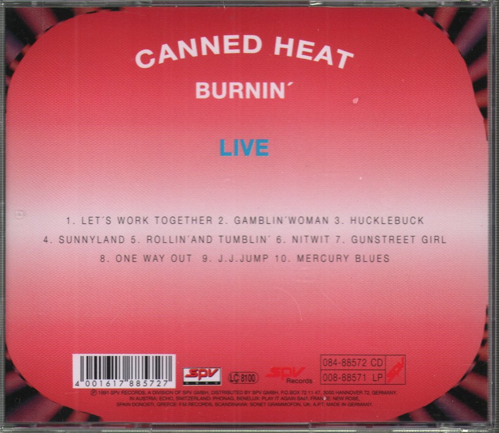 Canned Heat - Burnin' Live - Cd