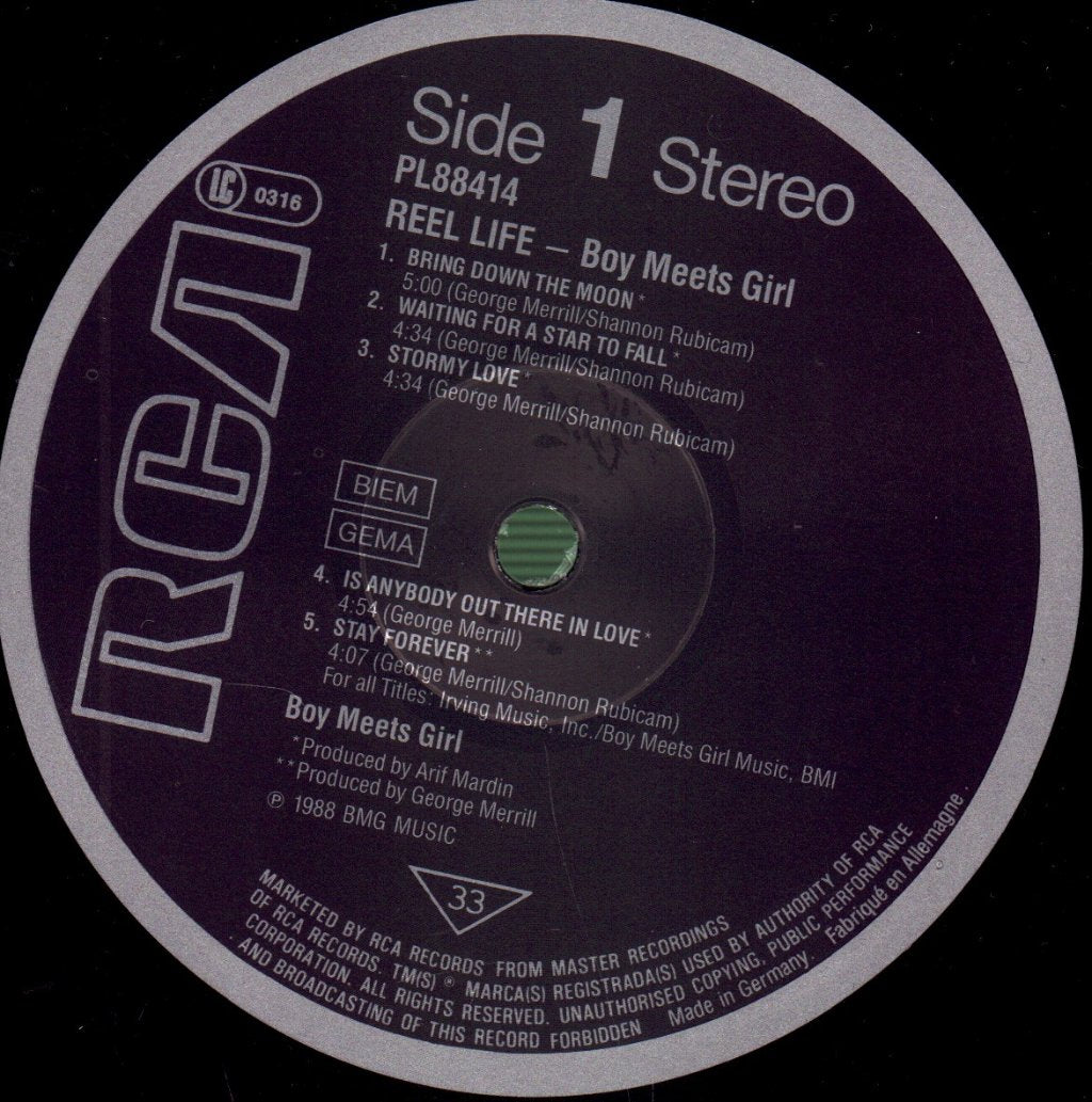 Boy Meets Girl - Reel Life - Lp