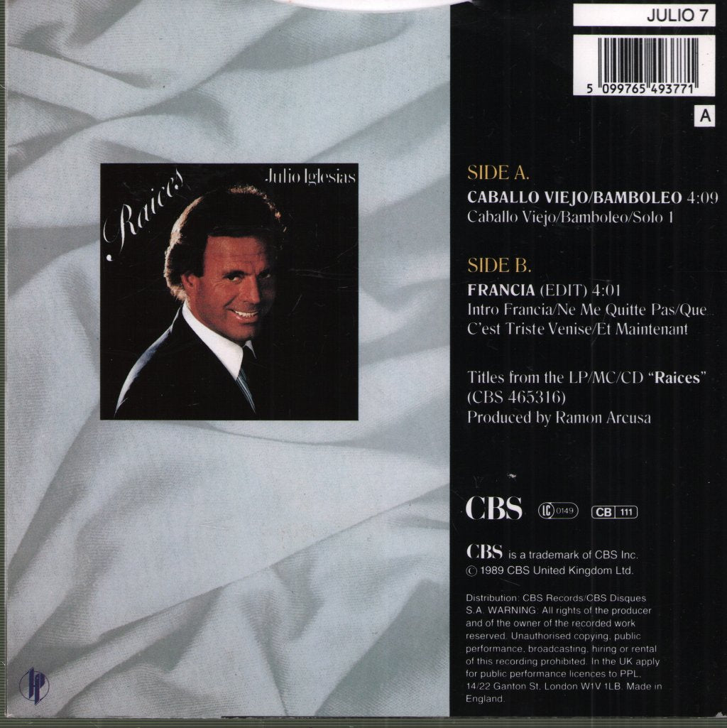 Julio Iglesias - Caballo Viejo/Bamboleo - 7 Inch