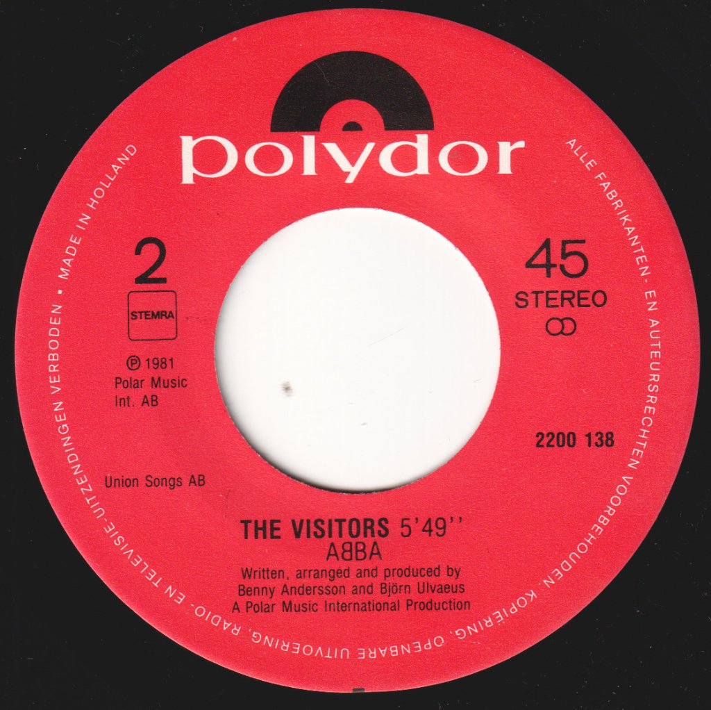 ABBA - Head Over Heels/The Visitors - 7 Inch