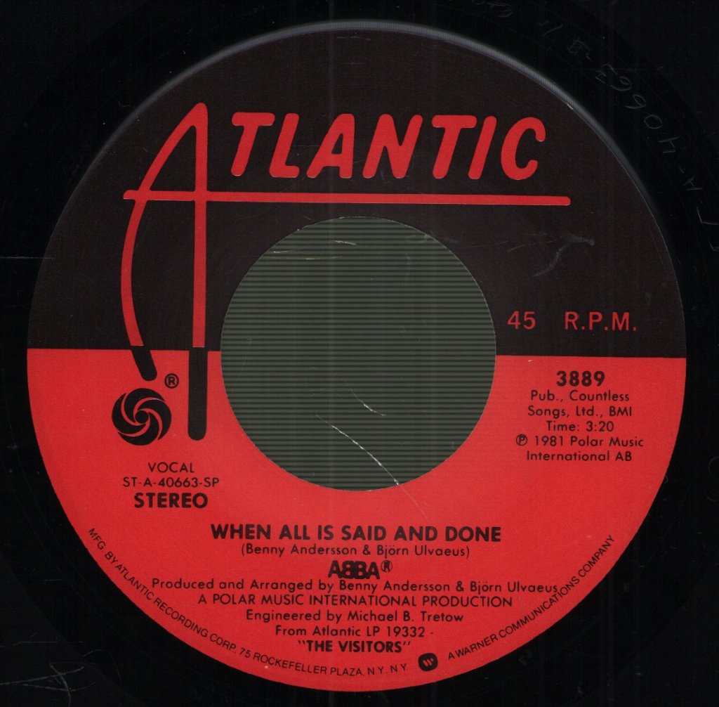 ABBA - When All Is Said And Done B/W Should I Laugh Or Cry - 7 Inch
