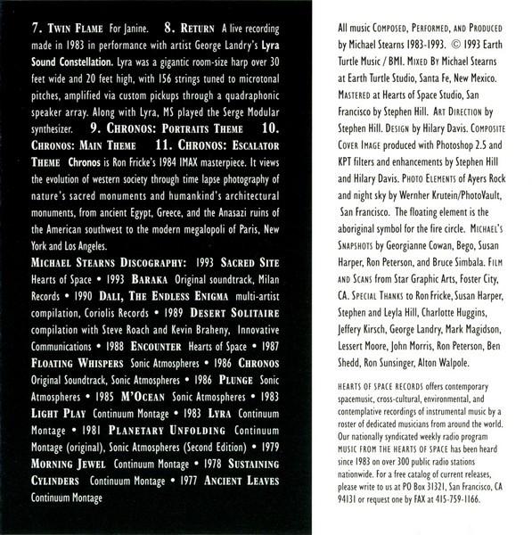 Michael Stearns - Sacred Site (Soundtracks And Compositions 1983-1993) - Cd