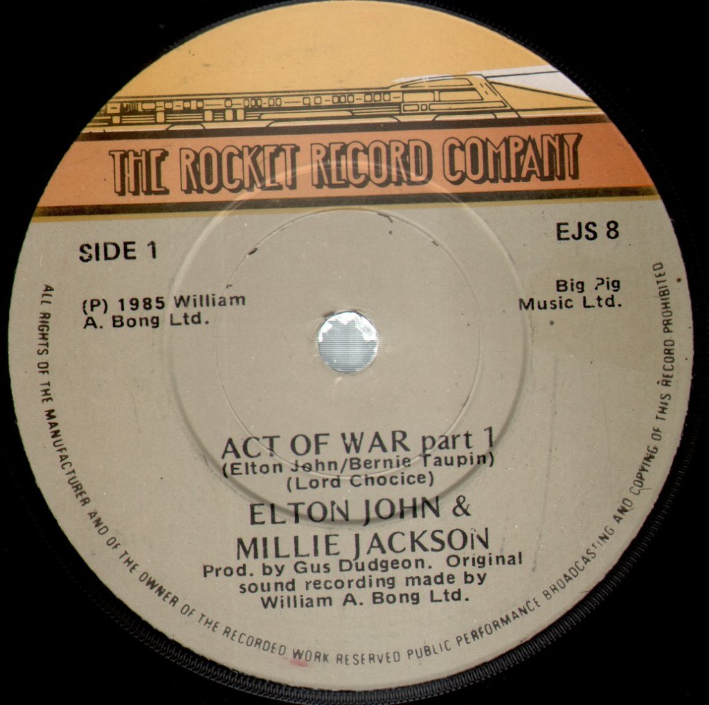 Elton John - Act Of War - 7 Inch